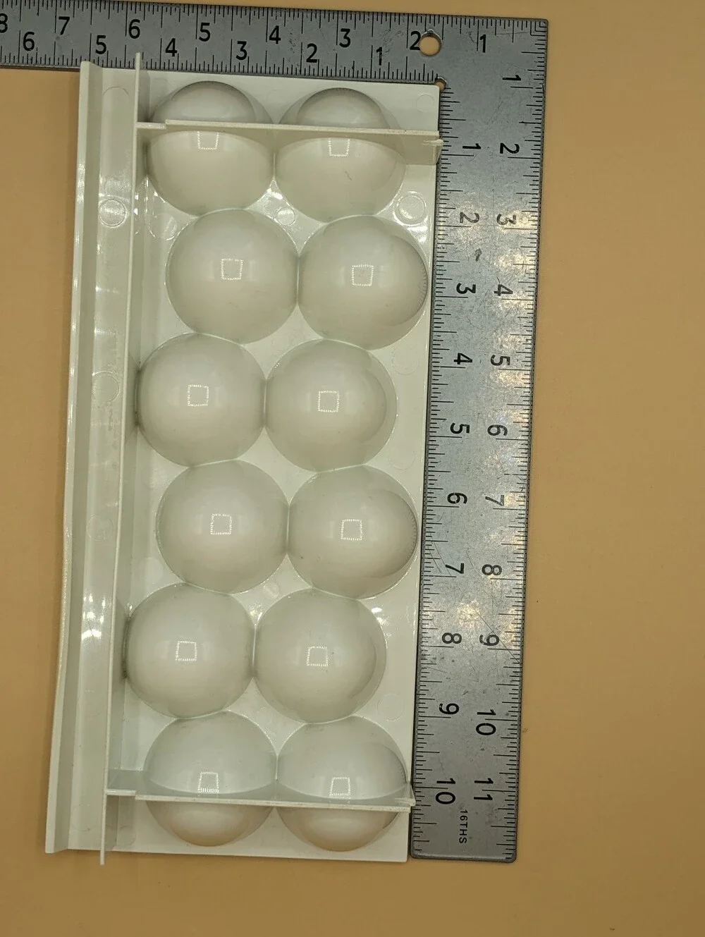 Vintage Refrigerator Egg Storage Tray Bin Holder Container Holds 12 Eggs White